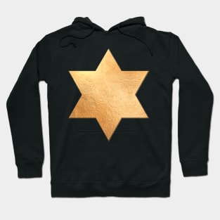 Star of David, Faux Gold Foil Hoodie